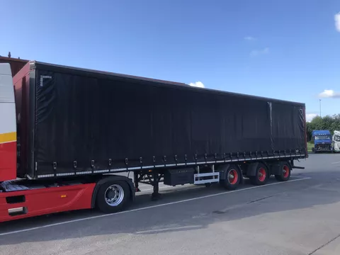 Pacton Schuifzeilenoplegger met 2xstuur-as en kooiaap constructie!!!!!!!